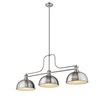 Z-Lite Melange 3 Light Chandelier, Brushed Nickel & Brushed Nckel 725-3BN-D12BN